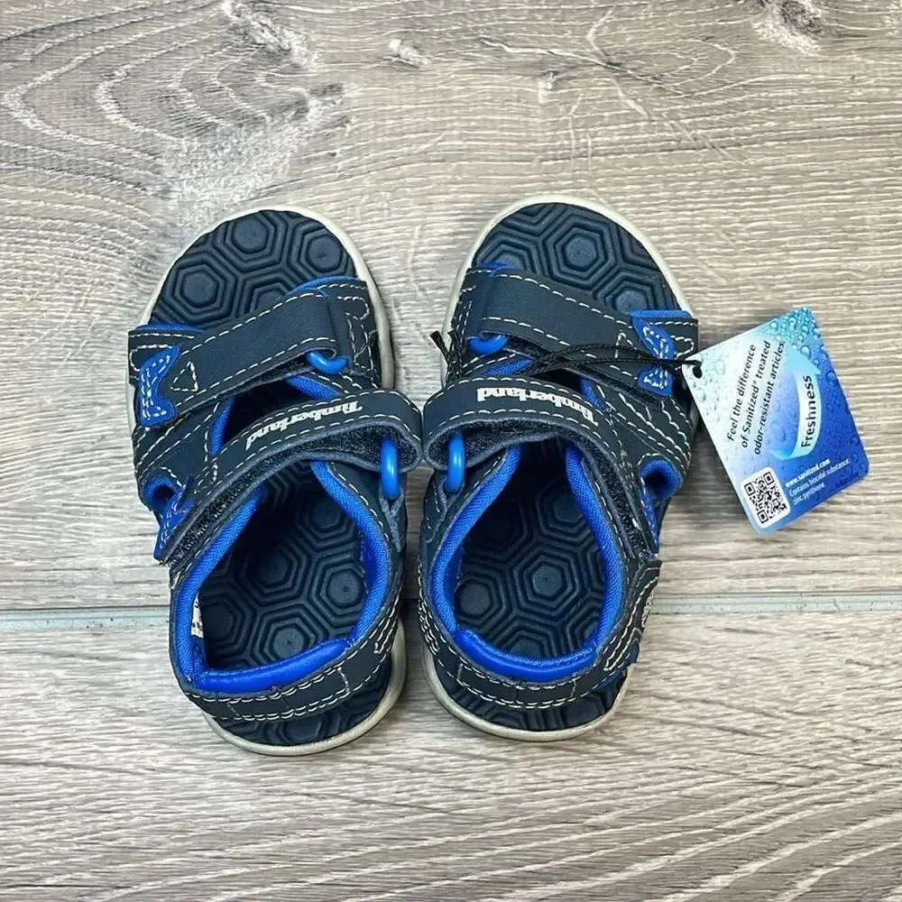 NWT Timberland Adventure Seeker II Navy Blue Toddler Boy Sz 4 Hook & Loop Sandal